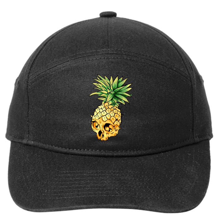  Pineapple Skull 7-Panel Snapback Hat