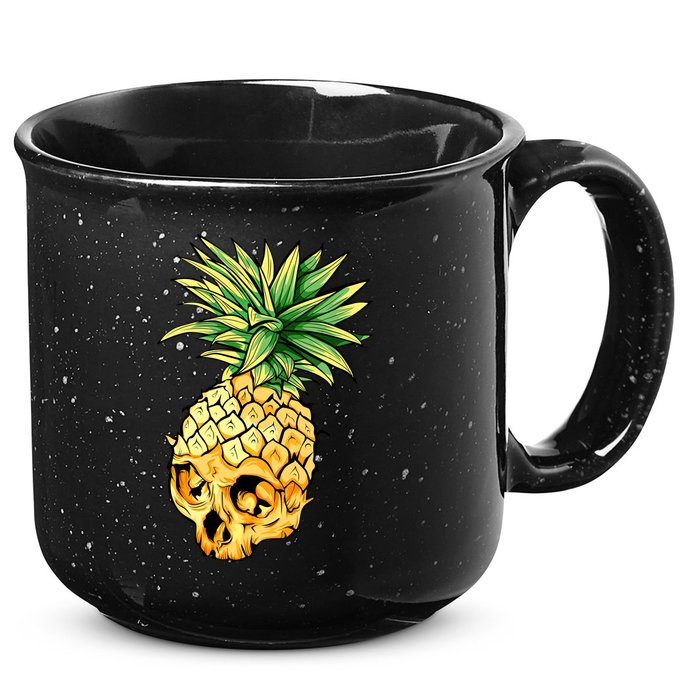  Pineapple Skull 15oz Campfire Ceramic Mug