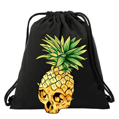  Pineapple Skull Drawstring Bag