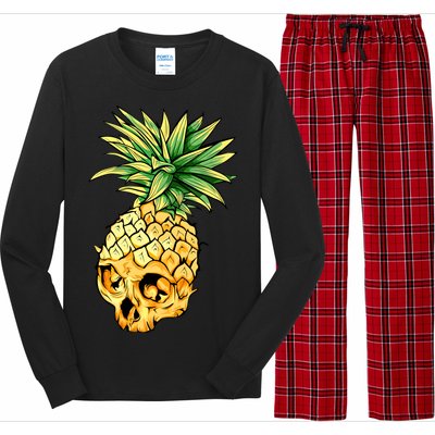  Pineapple Skull Long Sleeve Pajama Set