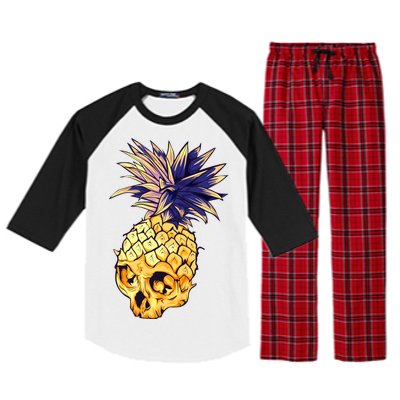  Pineapple Skull Raglan Sleeve Pajama Set