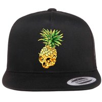  Pineapple Skull Flat Bill Trucker Hat