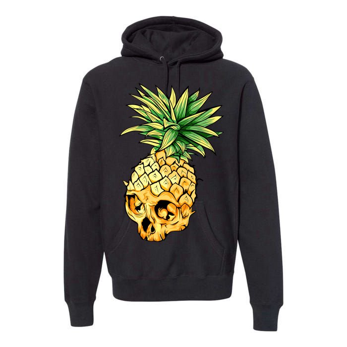  Pineapple Skull Premium Hoodie