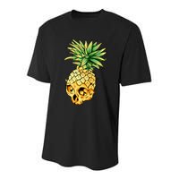  Pineapple Skull Youth Performance Sprint T-Shirt