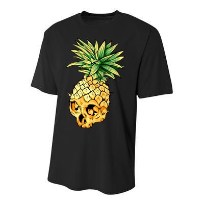  Pineapple Skull Youth Performance Sprint T-Shirt