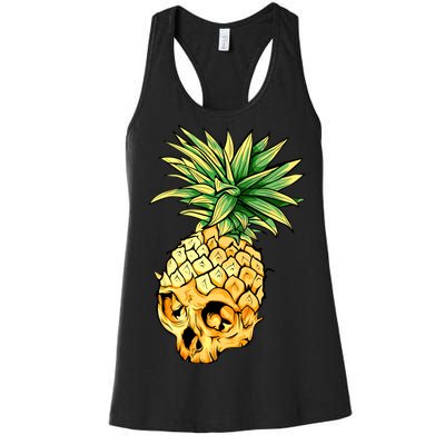  Pineapple Skull Women's Racerback Tank