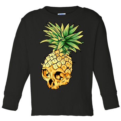  Pineapple Skull Toddler Long Sleeve Shirt