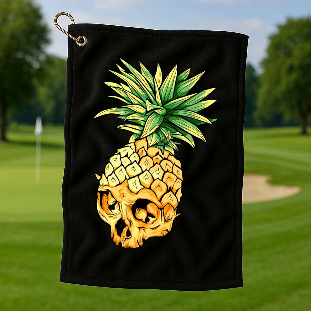  Pineapple Skull Golf Towel