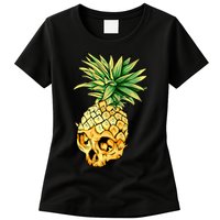  Pineapple Skull Womens T-Shirt