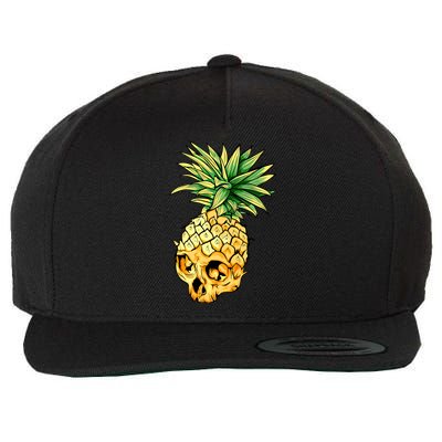  Pineapple Skull Wool Snapback Cap