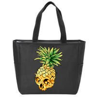  Pineapple Skull Zip Tote Bag