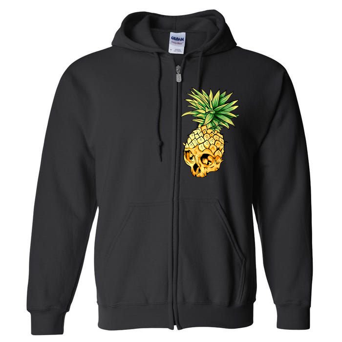  Pineapple Skull Full Zip Hoodie