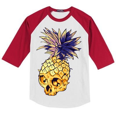  Pineapple Skull Kids Colorblock Raglan Jersey