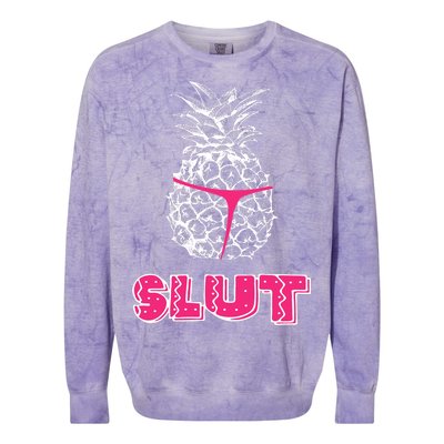 Pineapple Slut Colorblast Crewneck Sweatshirt