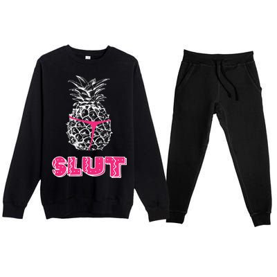 Pineapple Slut Premium Crewneck Sweatsuit Set