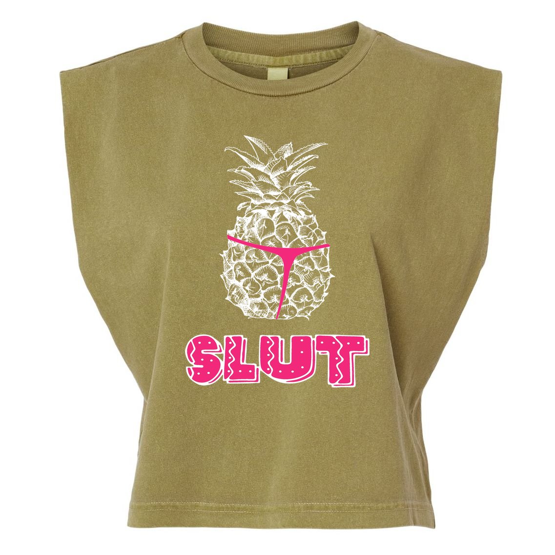 Pineapple Slut Garment-Dyed Women's Muscle Tee
