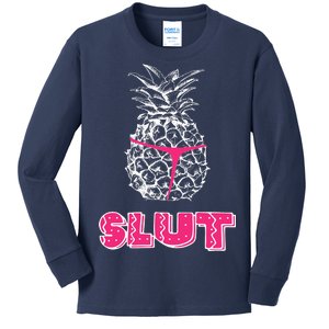 Pineapple Slut Kids Long Sleeve Shirt