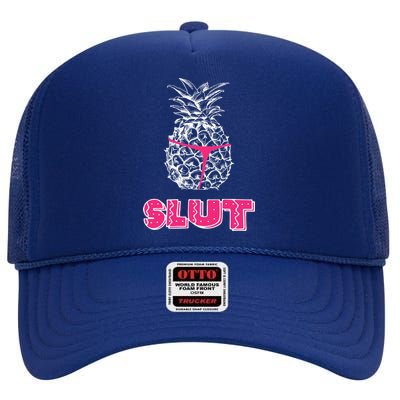 Pineapple Slut High Crown Mesh Back Trucker Hat