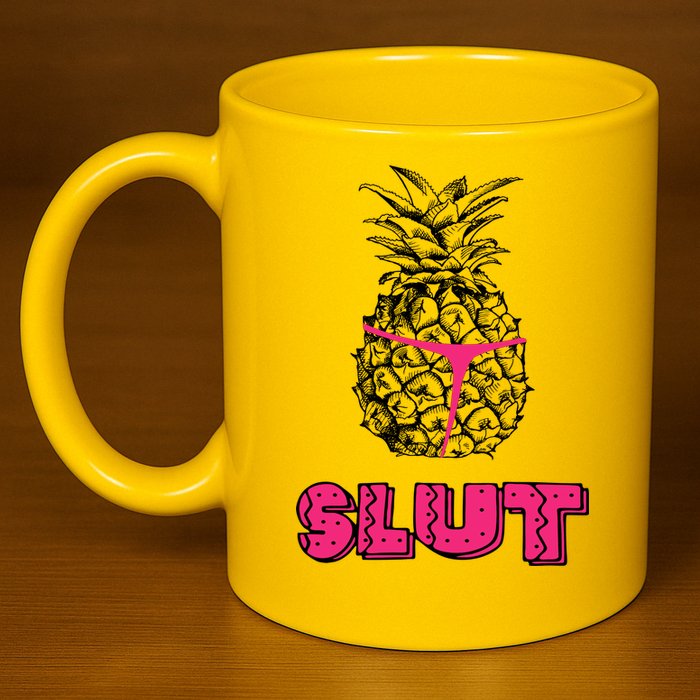 Pineapple Slut 11oz C Handle Ceramic Mug