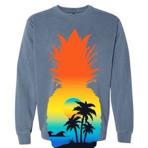 Pineapple Summer Sunset Beach Garment-Dyed Sweatshirt