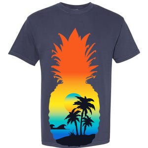 Pineapple Summer Sunset Beach Garment-Dyed Heavyweight T-Shirt