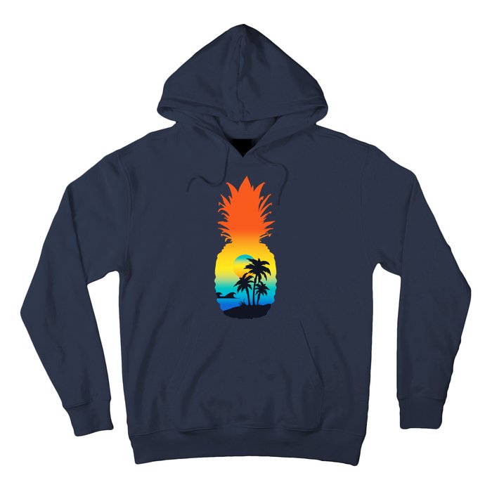 Pineapple Summer Sunset Beach Hoodie