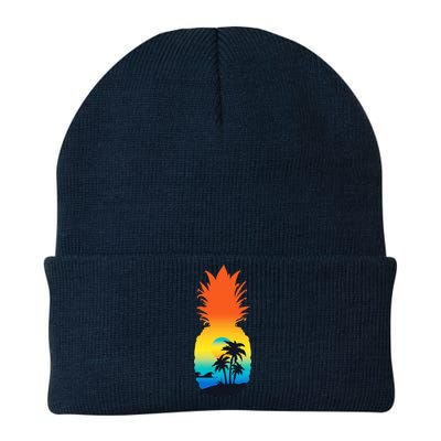 Pineapple Summer Sunset Beach Knit Cap Winter Beanie