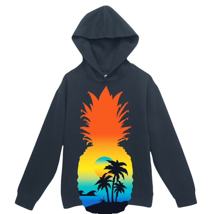 Pineapple Summer Sunset Beach Urban Pullover Hoodie