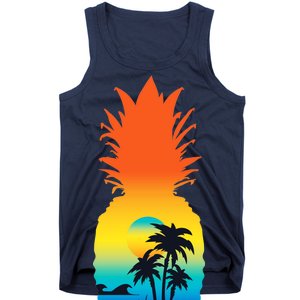 Pineapple Summer Sunset Beach Tank Top