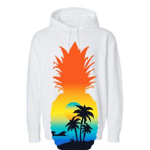 Pineapple Summer Sunset Beach Garment-Dyed Fleece Hoodie