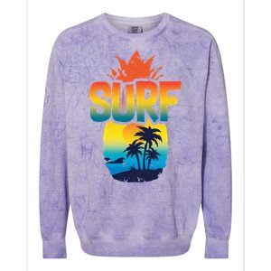 Pineapple Summer Surf Colorblast Crewneck Sweatshirt