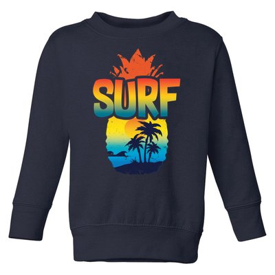 Pineapple Summer Surf Toddler Sweatshirt