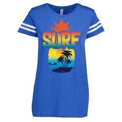 Pineapple Summer Surf Enza Ladies Jersey Football T-Shirt