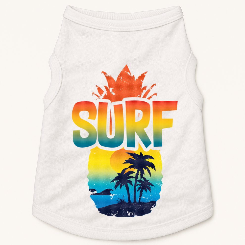 Pineapple Summer Surf Doggie Tank