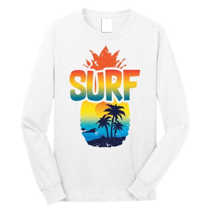 Pineapple Summer Surf Long Sleeve Shirt