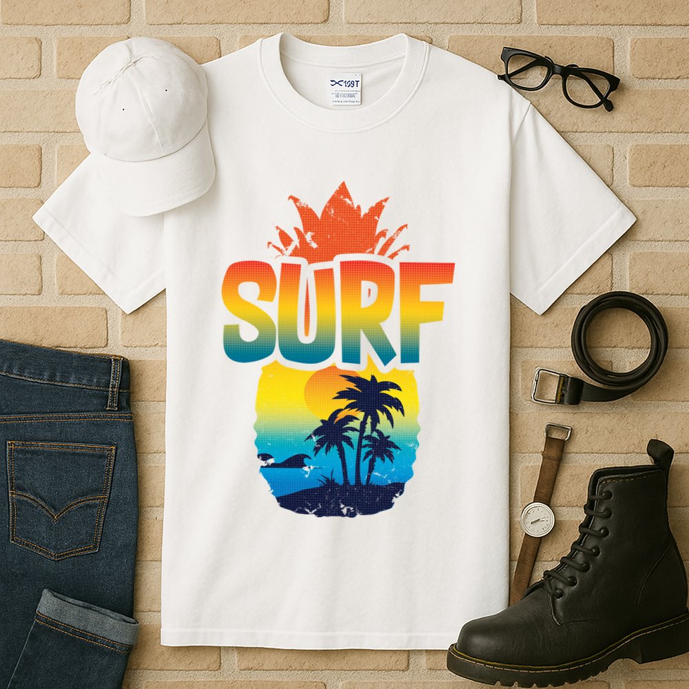 Pineapple Summer Surf Tall T-Shirt