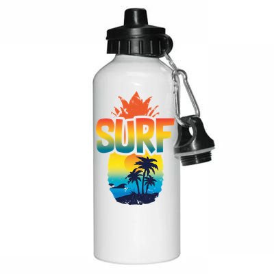 Pineapple Summer Surf Aluminum Water Bottle