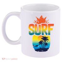 Pineapple Summer Surf 11oz C Handle Ceramic Mug