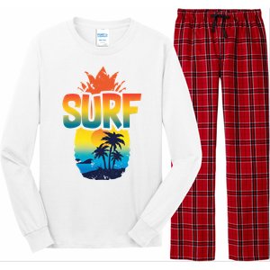 Pineapple Summer Surf Long Sleeve Pajama Set