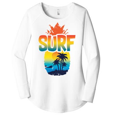 Pineapple Summer Surf Women's Perfect Tri Tunic Long Sleeve Shirt