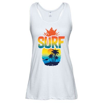 Pineapple Summer Surf Ladies Essential Flowy Tank