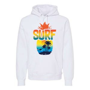 Pineapple Summer Surf Premium Hoodie