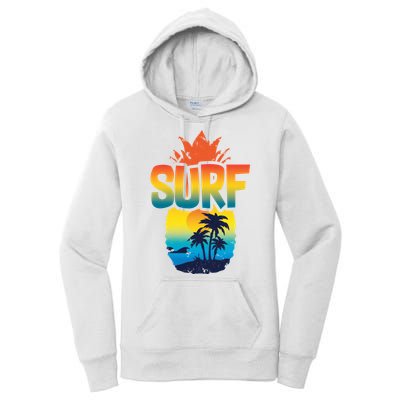 Pineapple Summer Surf Women's Pullover Hoodie