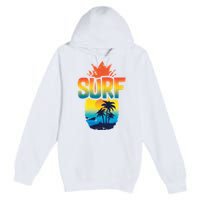 Pineapple Summer Surf Premium Pullover Hoodie