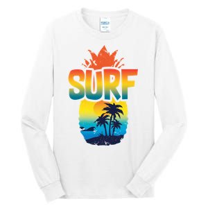 Pineapple Summer Surf Tall Long Sleeve T-Shirt