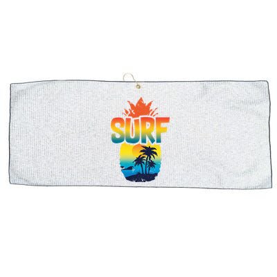 Pineapple Summer Surf Large Microfiber Waffle Golf Towel