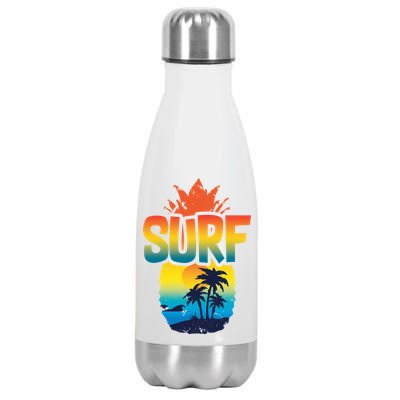 Pineapple Summer Surf Stainless Steel Insulated Water Bottle