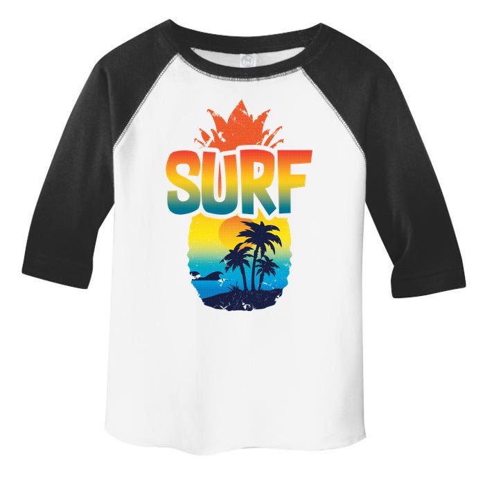 Pineapple Summer Surf Toddler Fine Jersey T-Shirt