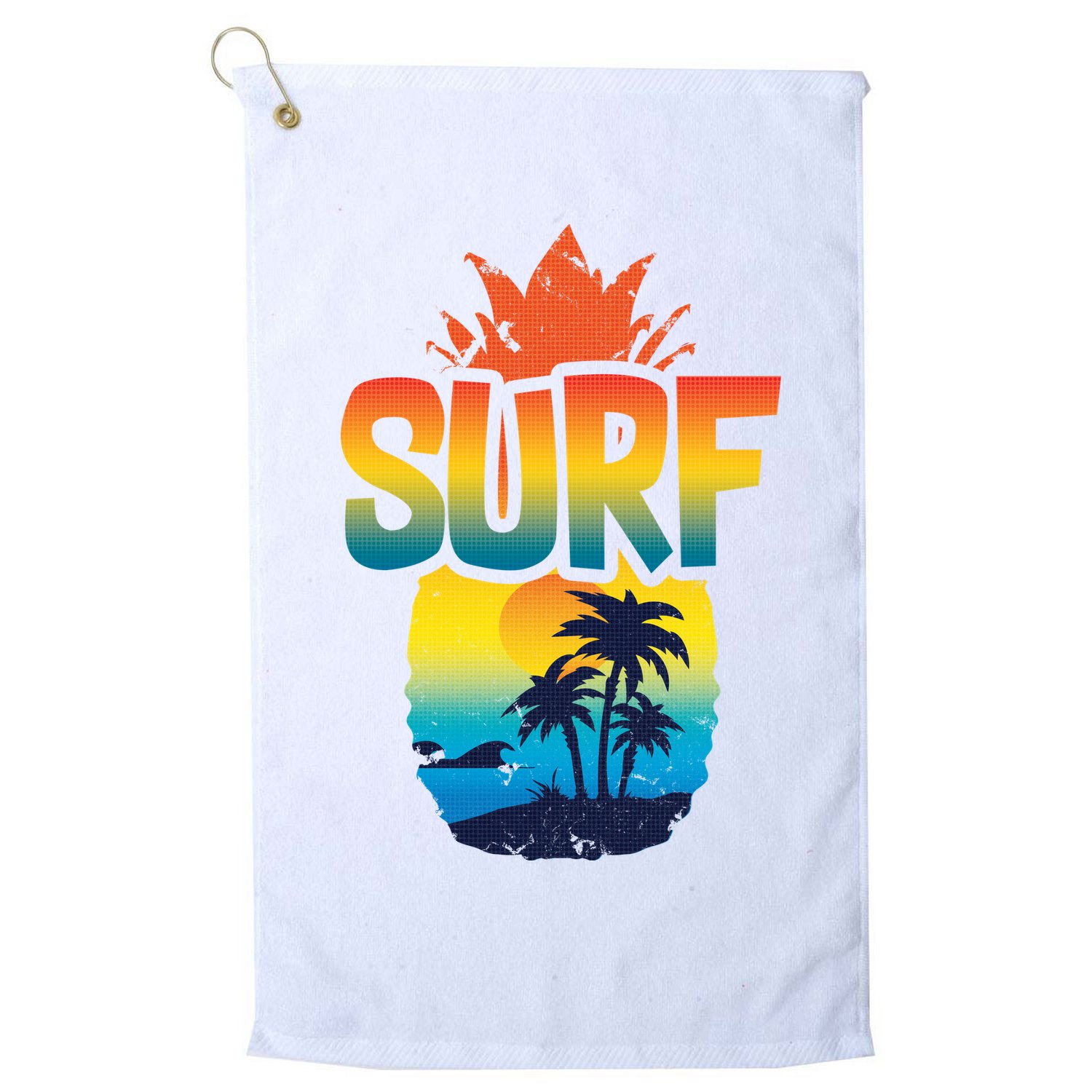 Pineapple Summer Surf Golf Towel