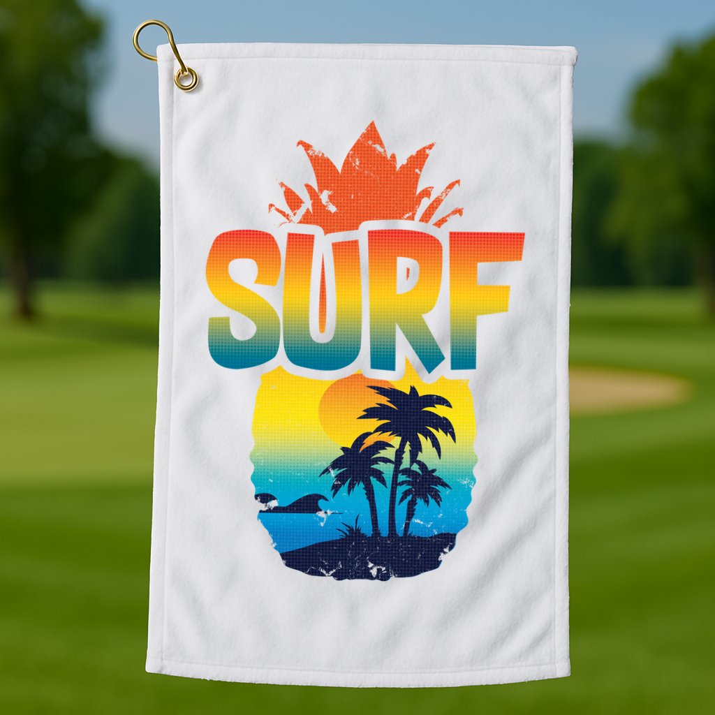 Pineapple Summer Surf Golf Towel